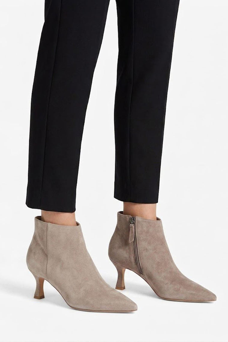 Side Zip Suede Ankle Boots